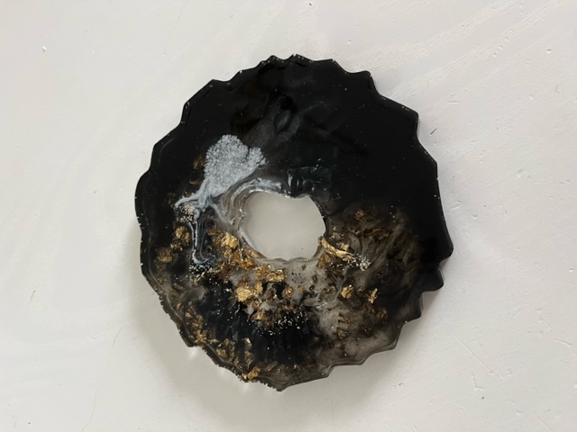 Untersetzer Geode Schwarz Gold